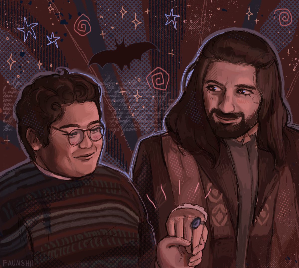 faunshii's tweet image. wwdits stuff !!!! #whatwedointheshadows #wwdits #nandor #guillermo #nandortherelentless #guillermodelacruz #nandermo #fanart #digitalart #artwork #illustration #procreate #nadja #nadjaofantipaxos #wwditsfanart