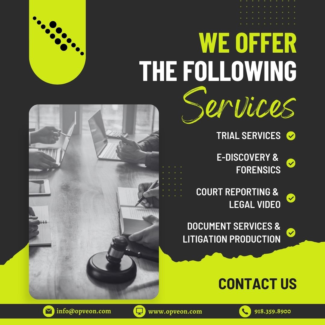 Opveon's tweet photo. Our vast experience and expertise make us invaluable to you and your law firm. From discovery to trial, we provide a full range of services to help you effectively prepare and present your case.
‍
We are proud to be the largest full-service litigation support firm in the area. https://t.co/shsTcZ0qhV