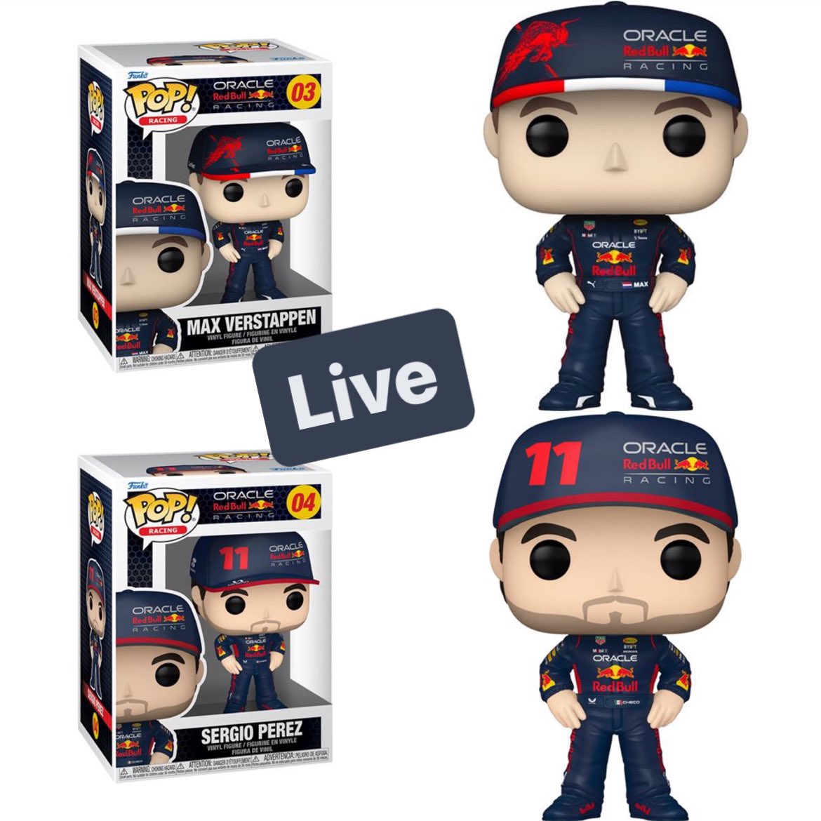 Funko Europe on X: Go! Race down the track with our Oracle Red Bull Racing  set, including exclusive Pop! Sergio Pérez with helmet & Pops! Sergio Pérez  & Max Verstappen. Also pulling