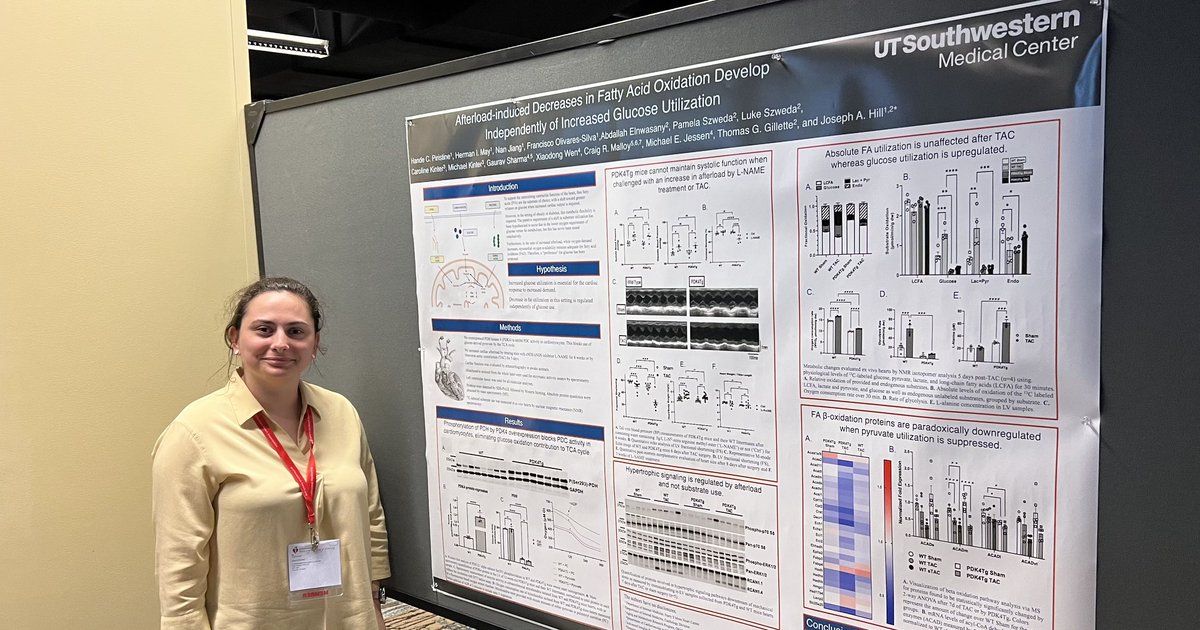 So wish we had more time for posters #BCVS. Still chatting with awesome students 20 min after closing. Great work on #metabolism and PDK4!!! from the lab of @josephahill. And the fact that I only got to three aisles of posters.