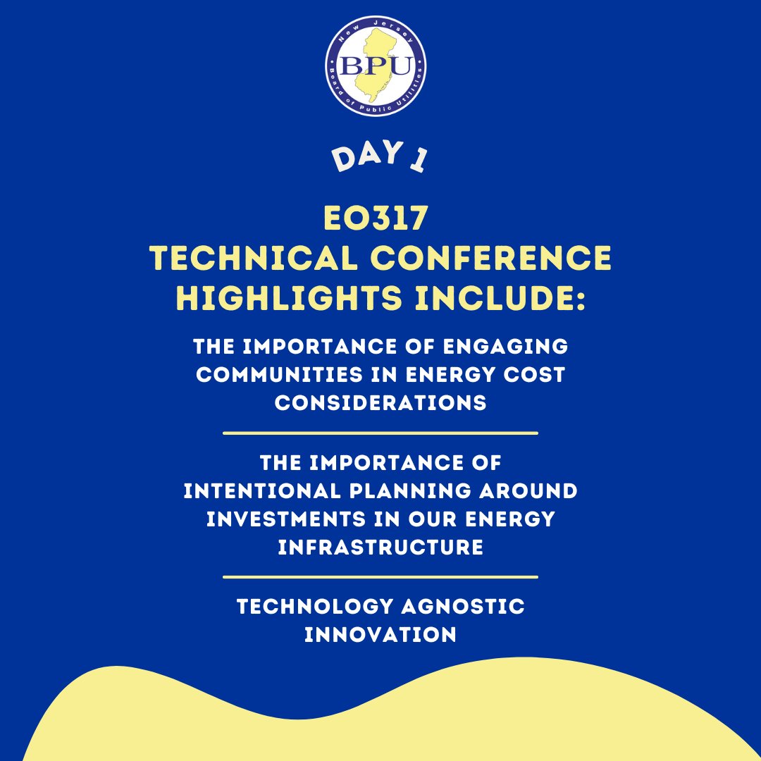 NJBPU's tweet image. Day 1 of the EO317 Technical Conference was a success! ✔️ Staff and attendees enjoyed robust discussion around:
•        Clean heat
•        Consumer costs
•        Financial health of natural gas utilities.

Highlights include ⤵️