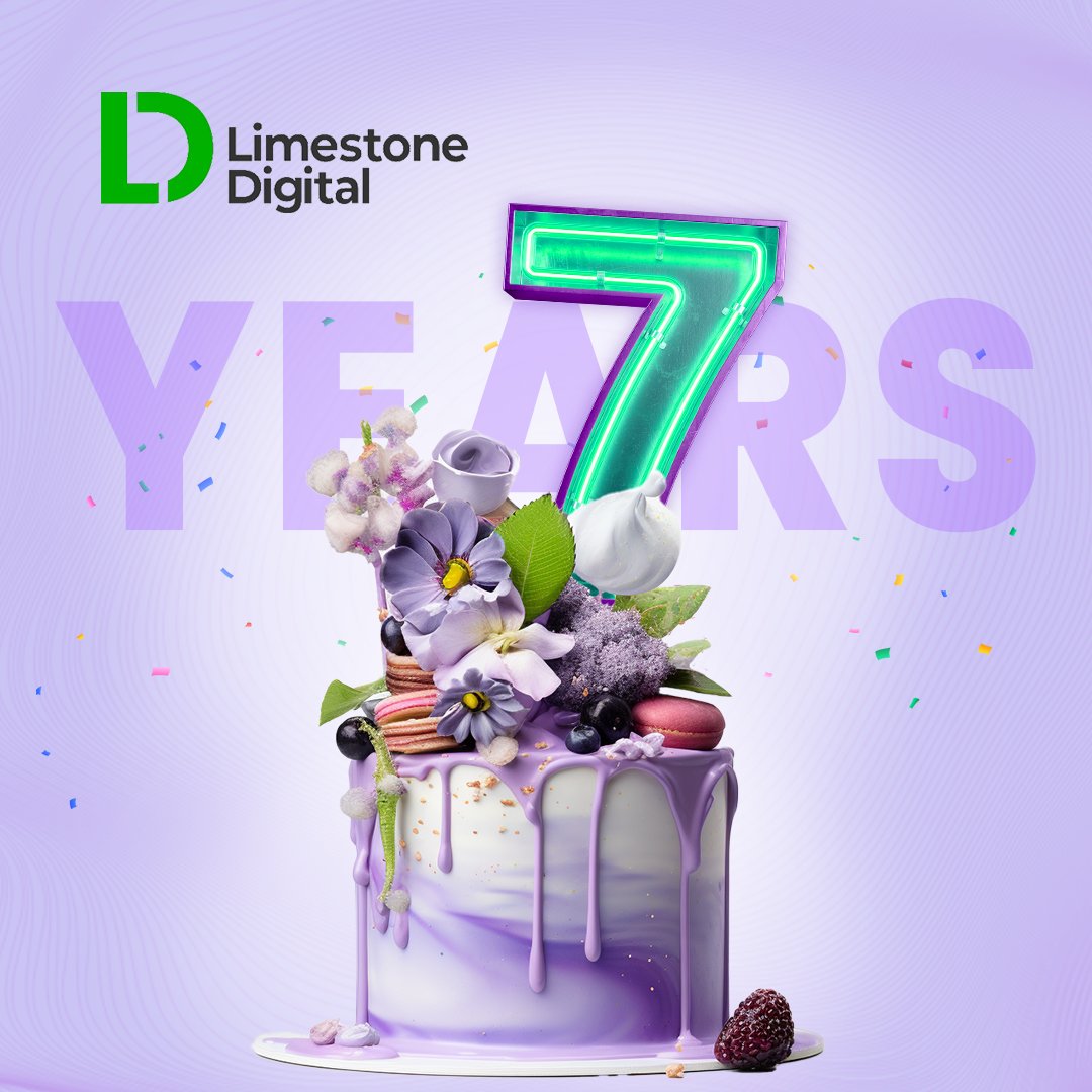 LimestoneDl's tweet photo. Today we are celebrating our 7th birthday! 
It has been an incredible journey filled with hard work, dedication, and countless milestones.

Every team member, client, and partner has played a vital role in shaping our company.

Thanks for joining our incredible journey! https://t.co/Mbj7b2NIC0