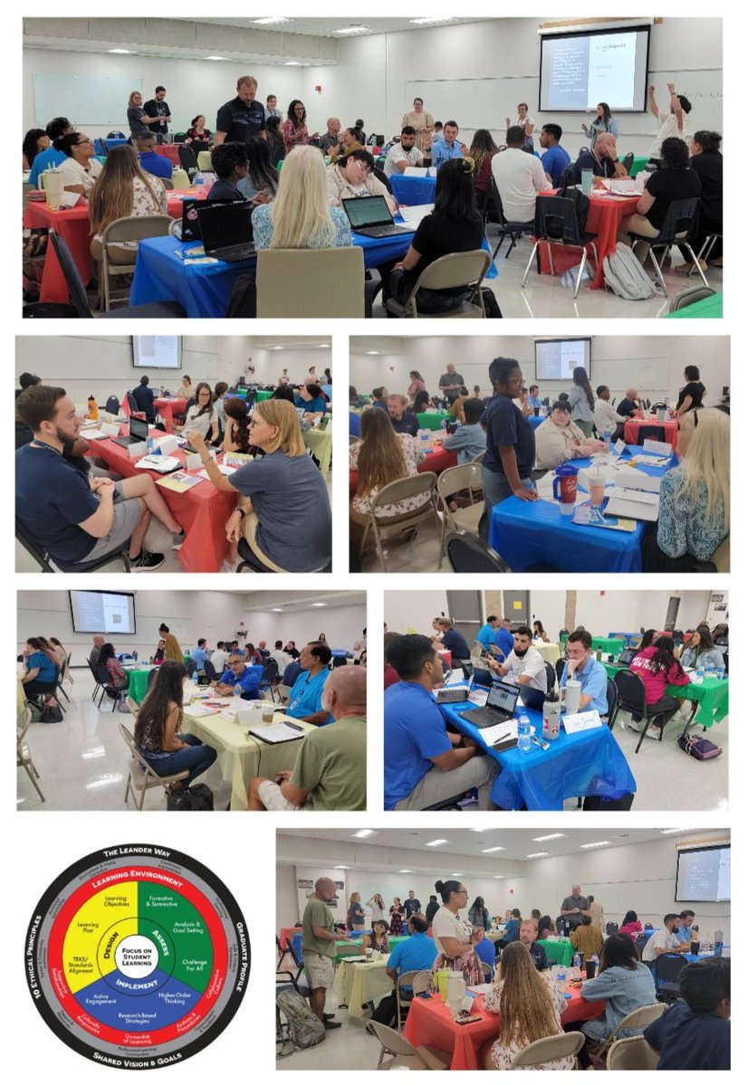Today, new <a href="/LeanderISD/">Leander ISD</a> staff engaged in learning &amp; collaboration around the Learning Environment...all about what's best for students! #1LISD <a href="/dm_altman/">Dawn Altman</a> <a href="/reed_michele/">Michele Reed, she/her</a> &amp; Caitlyn IC <a href="/LeanderHS/">Leander High School</a>
