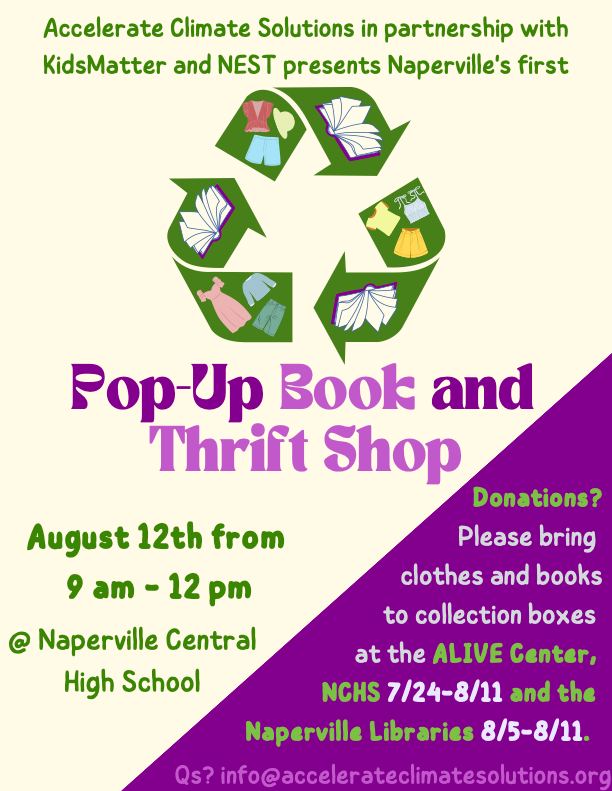Please donate and shop to help support BLAST - Building Leadership Around Sustainable Transformation - a challenge for high school students to design a project that helps solve an environmental problem. Find out more about BLAST at sustainnaperville.org/blast
#ClimateActionNow