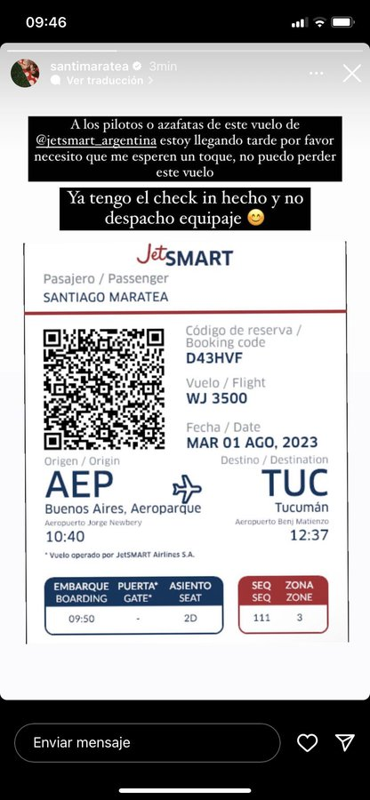 porqueTTarg's tweet photo. "Maratea":

Por el insolito pedido que le hizo a Jetsmart y su posterior enojo con la empresa. https://t.co/ANc2VsKvGb