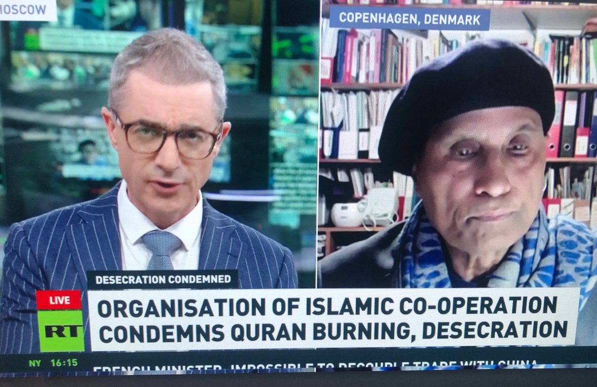 quraishy_bashy's tweet photo. Dear friends
Yesterday evening, I was interviewed by the Russian International TV -RT - regarding Quran burnings in Denmark and Sweden as well as increasing Islamophobia in the West.
Here is the link to the interview:

https://t.co/LW4zPh1OQg https://t.co/tYoewcMKtR