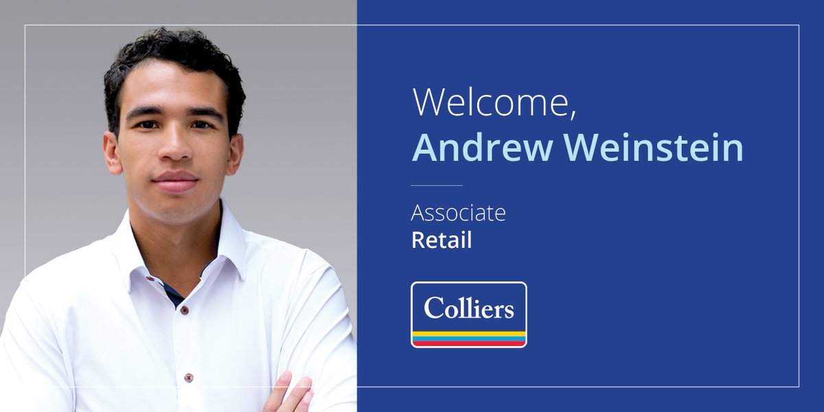 ColliersPhilly's tweet photo. Colliers is pleased to announce Andrew Weinstein has joined our retail division as an Associate in Philadelphia where he will work alongside the teams of both Larry Steinberg and Michael Barmash. Andrew is an Abington native and a recent graduate of Drexel University.

Welcome! https://t.co/7gfYj1Eqpz