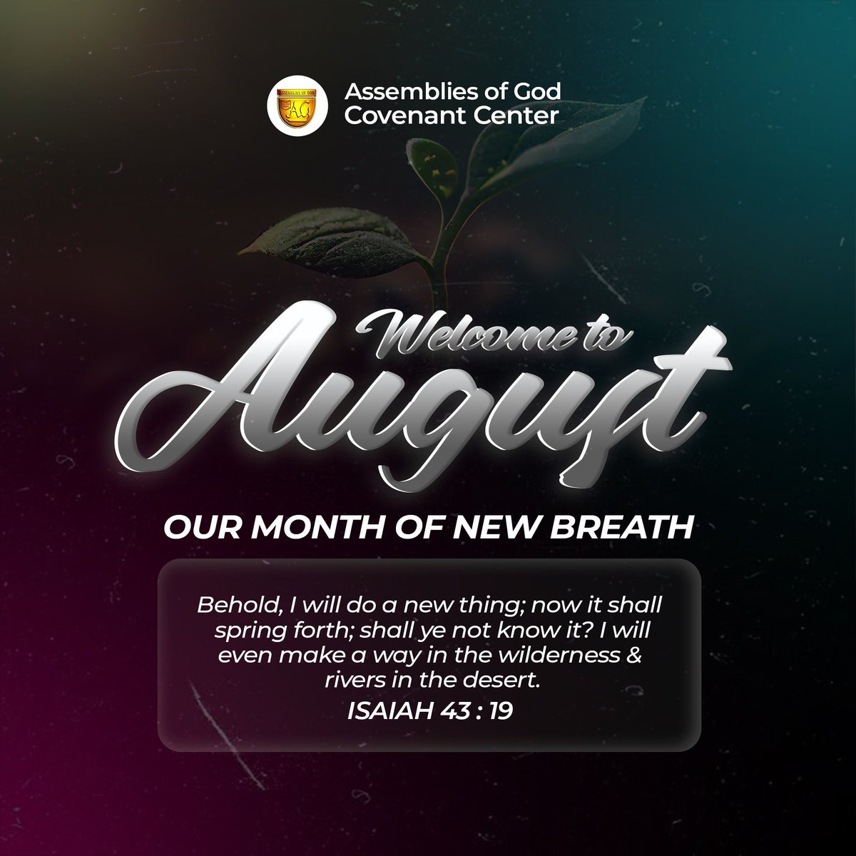 AssembliesC's tweet photo. This New Month is coming in with a new breath for us all.
May our blessings spring forth in the midst of our adversities https://t.co/0ox0Cplu4n