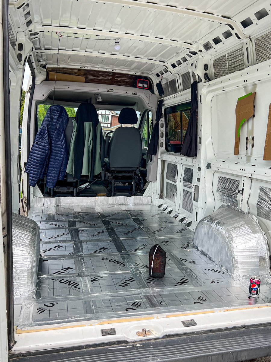TomSadla87's tweet photo. Today I have insulated the van floor ready to fit the plywood #makingprogress #vanlife https://t.co/9CTQRo8AsC
