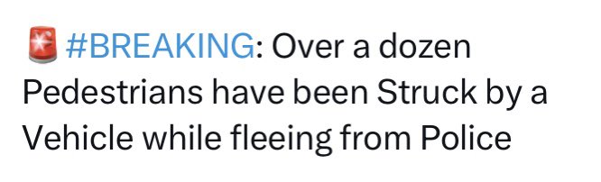 As it turns out the vehicle was fleeing, not the people. Didn’t get that the first time.