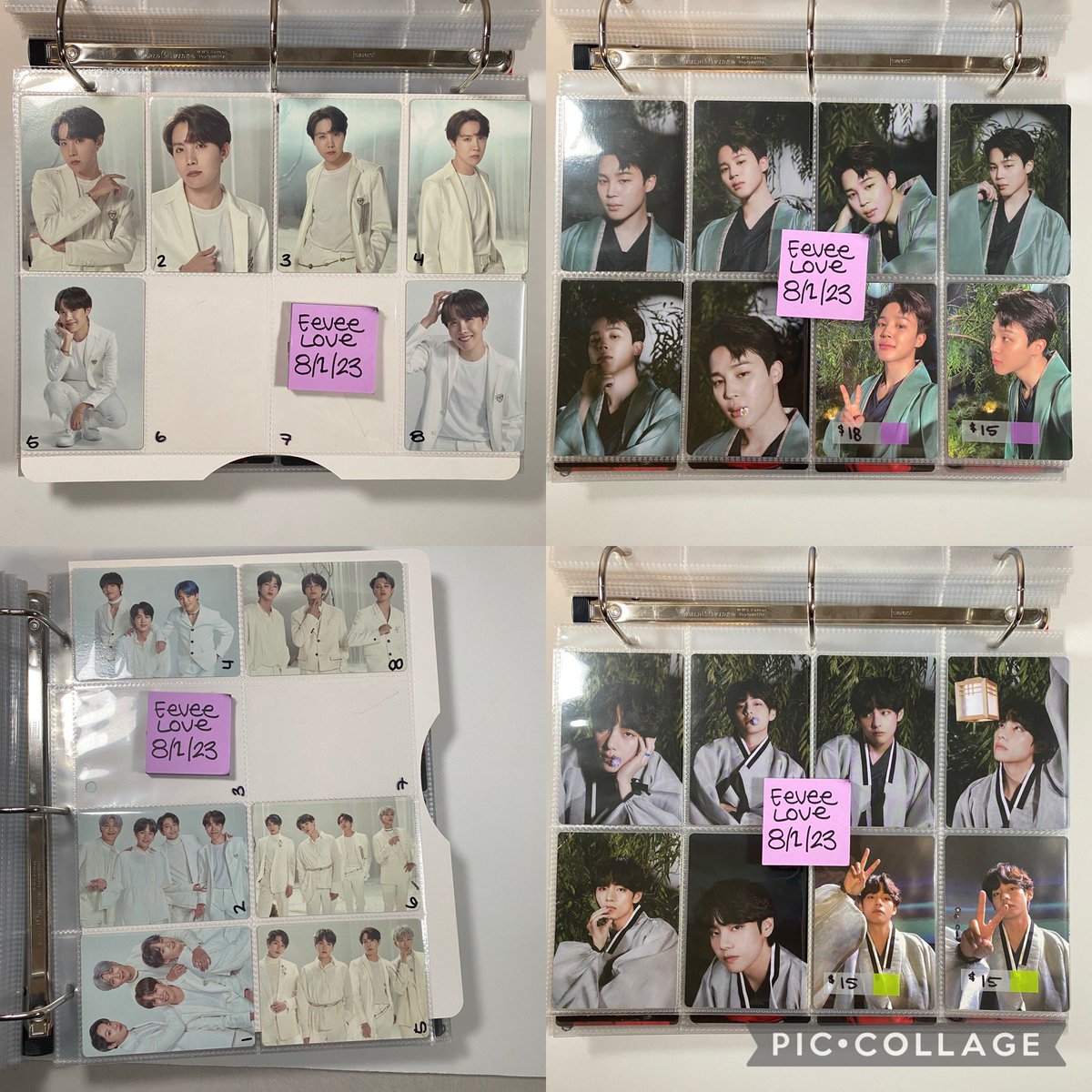 eeveelovesbts's tweet photo. Selling Official BTS Tour Photocards: 

5th Muster Japan Complete set :
Jin $30
Suga $40

Bang Bang Con tour $3 each
MOST One Tour $3 each

Dalmajung Ver 2 $3 each
MOST7 Tour $3 each
Dalmajung Ver 1 $3 each

•official and mint condition 
•pay pal zelle Venmo 
•usa based

💜🙇🏻‍♀️ https://t.co/5TdzHUBFds