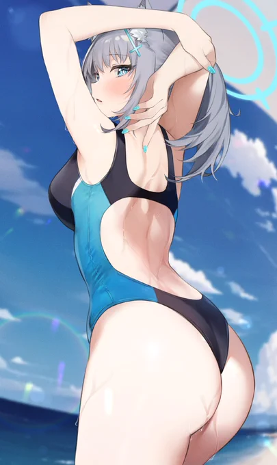 『先生も一緒に泳ご・・・?』 #ブルアカ #BlueArchive