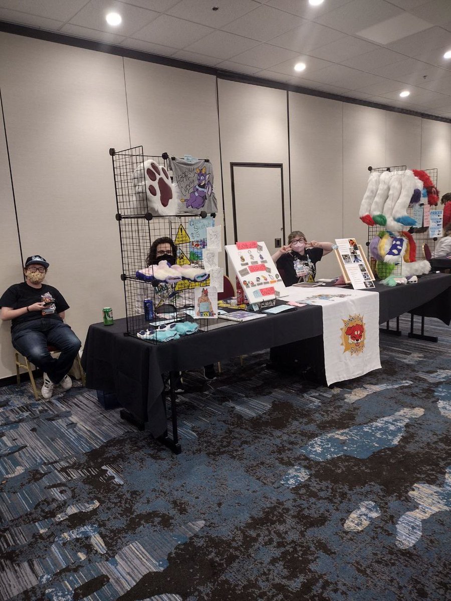 FureverWest's tweet photo. Here’s a look at Sunny Dawg Suits, one of our amazing dealers for #FW2023!! They offer t-shirts, prints, tails, paws, and heads! As well as accepting commissions for all mentioned at con, and you can their work @Sunnydawgstudio! https://t.co/kd7XlEb8hh