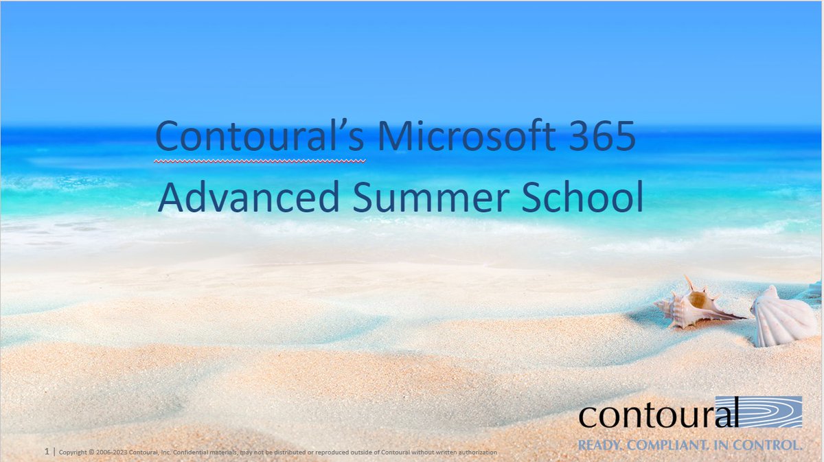 Whether you're an experienced user or new to M365, this series is a must-attend for anyone seeking to harness the full power of this platform. 
Register today: hubs.li/Q01Z29dc0

#M365SummerSchool #InformationGovernance #GetStartedWithM365 #UnlockThePotential #IG #Contoural