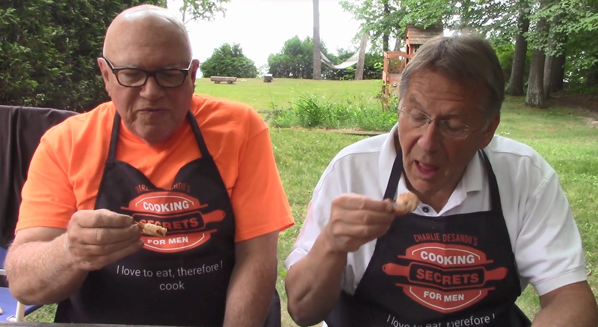 CookingMen's tweet photo. Grilled Garlic Butter Shrimp - Perfectly grilled shrimp are tossed in a garlic butter sauce. We're on Special Assignment in Leland, MI, for "Cooking with Community Leaders - Leland, MI Style". Bob Schlueter, You can see the video on YouTube here - https://t.co/PJq1pMoF9P https://t.co/djF7mkP2dE