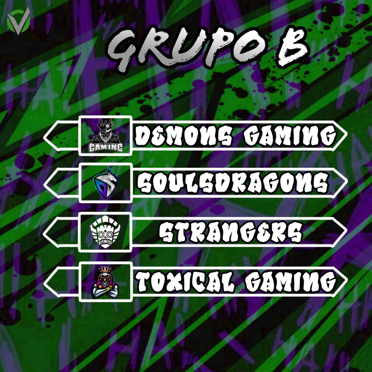 Joker Cup (@joker_cup) on Twitter photo #CR #ClashRoyale
PRESENTACIÓN DE LOS EQUIPOS DEL GRUPO (B)
<a href="/Demons_GamingGT/">Demons Gaming</a>
@SoulsDragonsGG
<a href="/StrangersGG/">Strangers | 🇲🇽</a>
<a href="/ToxicalGamingGG/">👑𝕋𝕠𝕩𝕚𝕔𝕒𝕝 𝔾𝕒𝕞𝕚𝕟𝕘👑</a> #CR #ClashRoyale
PRESENTACIÓN DE LOS EQUIPOS DEL GRUPO (B)
<a href="/Demons_GamingGT/">Demons Gaming</a>
@SoulsDragonsGG
<a href="/StrangersGG/">Strangers | 🇲🇽</a>
<a href="/ToxicalGamingGG/">👑𝕋𝕠𝕩𝕚𝕔𝕒𝕝 𝔾𝕒𝕞𝕚𝕟𝕘👑</a>