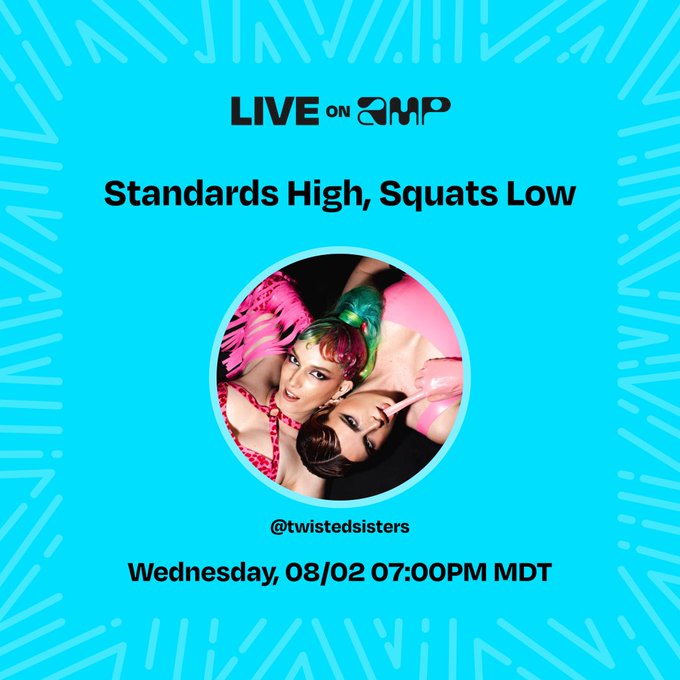 Keeping our standards high &amp; our squats low today for our live radio show @onamp @ 6pm LA time!! Tune<a href="/tag/twistedsisters"class="tags"><span>#twistedsisters</span></a>