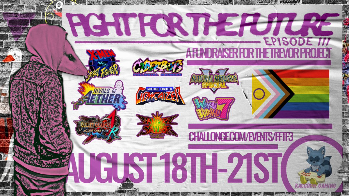 Alexalchemy1's tweet photo. Hey y'all, due to transphobic politicians being transphobic again, i am proud to announce that me and @ultrayoshi115 will be doing another edition of Fight for the Future where once again, we will be raising money towards @TrevorProject to help at risk LGBTQ+ youth across the US. https://t.co/BzDpUSYlYh