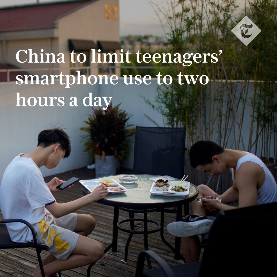 📵 China is set to limit teenagers’ use of smartphones to two hours a day in one of the most stringent crackdowns on technology addiction among children in the world. Full story: telegraph.co.uk/world-news/202…