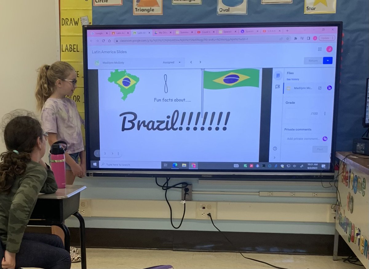 MintzJenn's tweet photo. Bravo to amazing slide show presentations on Latin American countries! 🎉 ⁦@IslipUFSD⁩  #isliprising #summer-enrichment https://t.co/OYoRJluwlO