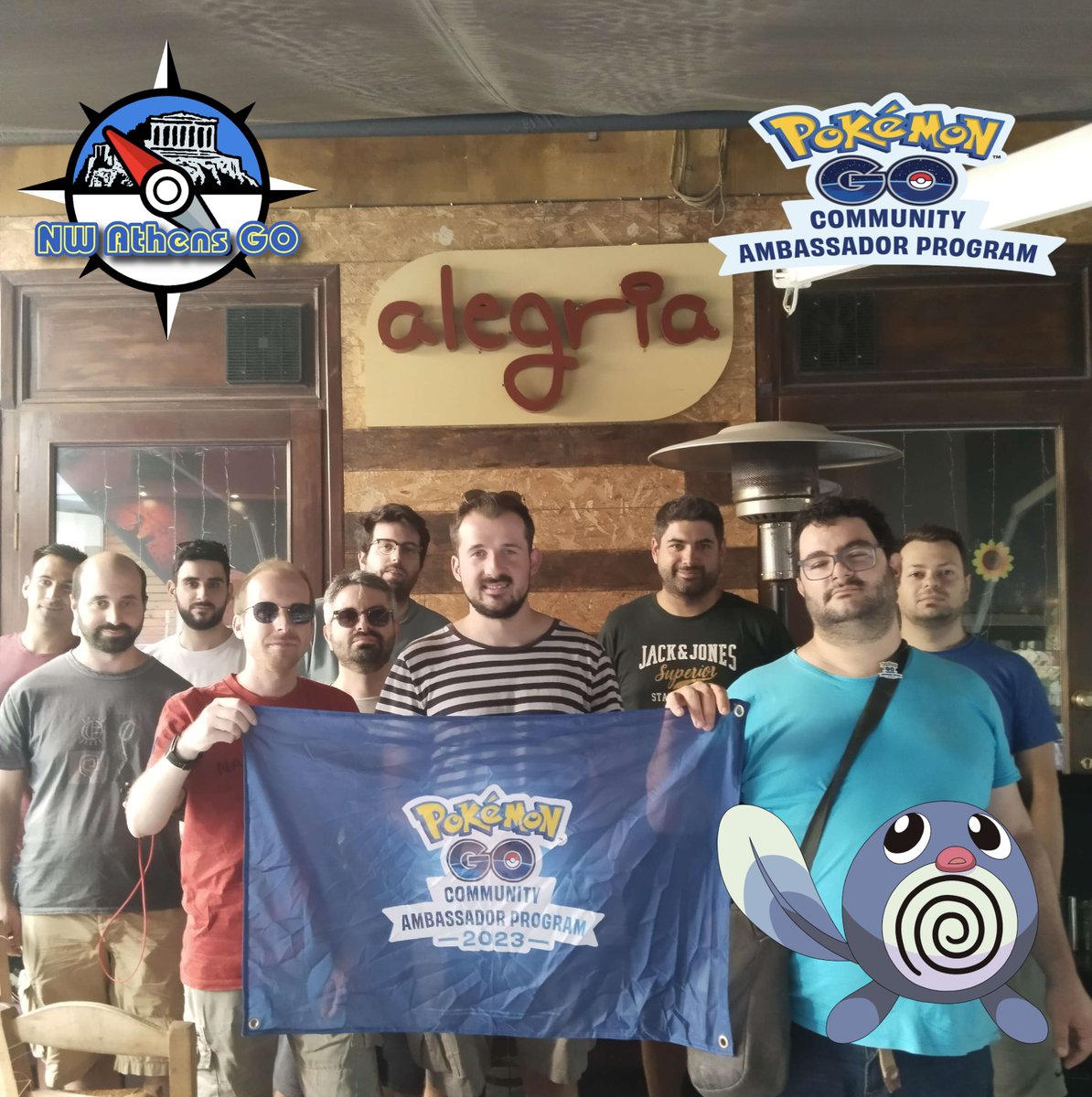 AthensNw's tweet photo. Glad to be in this vivid community 🇬🇷! Happy trainer faces after a successfull Poliwag #pokemongo #communityday that brought to the 4th place at the CDL contest Congratulations my friends !🥳👏❤️
@PokemonGOApp #Ambassadorprogram @NianticLabs #ambassador https://t.co/MEXc1ghRSj