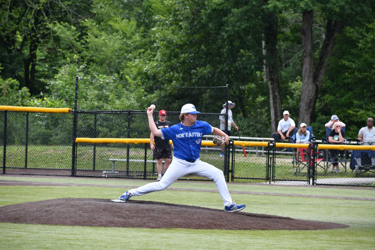 KimStG1214's tweet image. Connor is on 🔥!!  Another complete game!  Shutout 6-0, 8 K’s!!  @GelaisConnor @NoreastersBall @CoachTrotta @kbarnaby