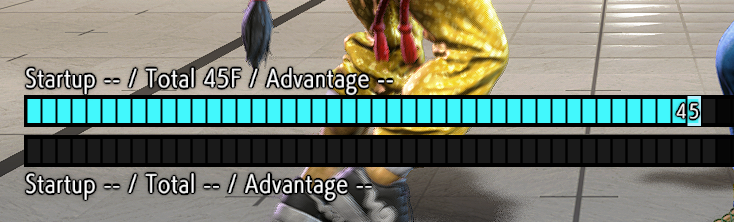 Mir_40778's tweet photo. I was doing some research , and I noticed that empty jumps (total 45f) are 1f faster than jumps with jump ins (total 46f), which I suppose is the reason why +42f safe jumps are possible. Any insight on the matter? Was that the same in previous SF games? @HatsonFGC @GelatinLab https://t.co/W5SuH3Z8lE