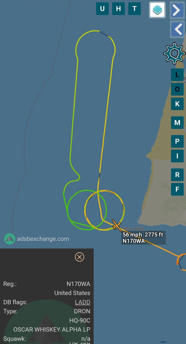 Overwatchaero having a little fun this afternoon off Vandenberg? 😉 <a href="/lemonodor/">John Wiseman</a>, saw you had posted on this drone before.