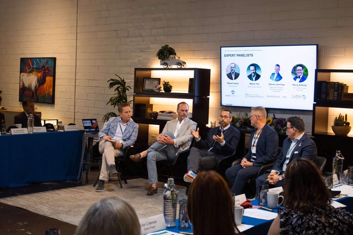 MovementNourish's tweet photo. On July 12th, we convened 35 leaders to exchange ideas about nourishing #health + the role of #employers.

It was exciting to build the business case, identify territories for innovation + accelerate partnering. Grateful to @RootsFoodGroup for hosting + inspiring us in Dallas! https://t.co/NnXzYQx2qk