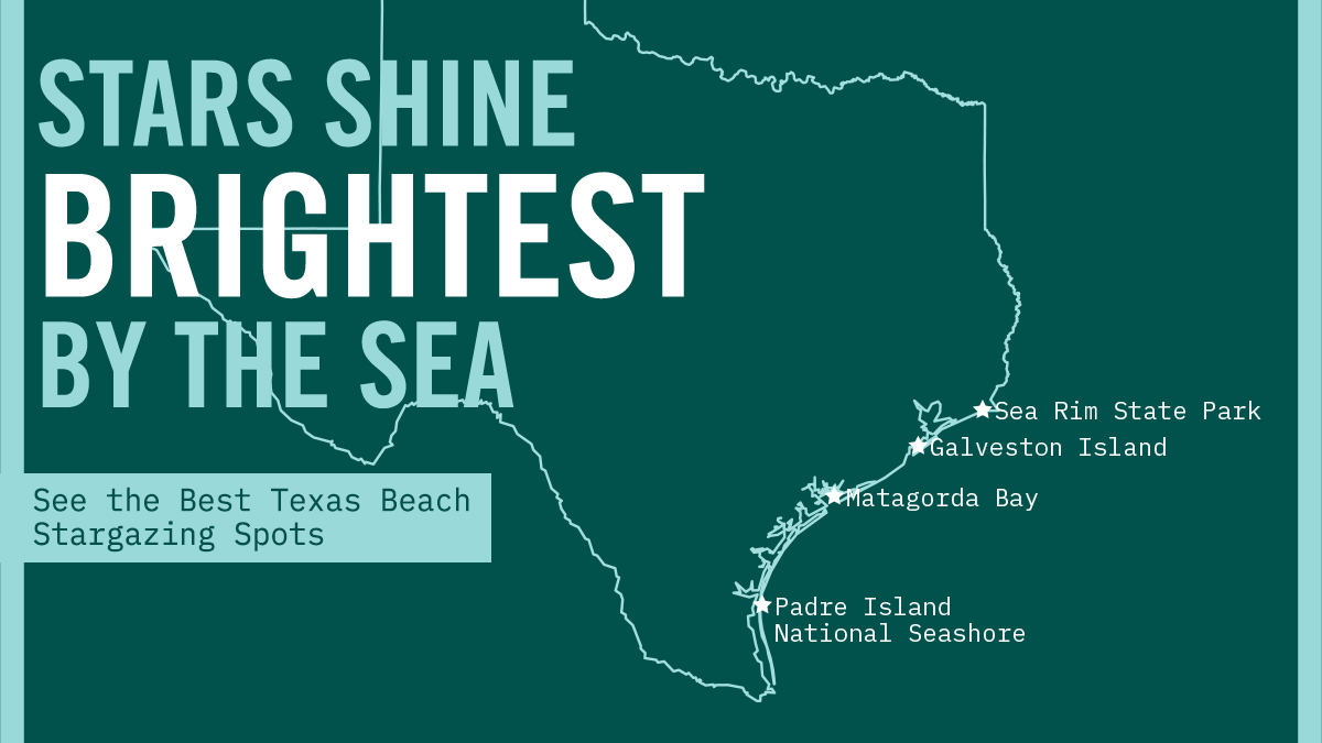 Fill your heart with wonder under stunning night skies. These islands and beaches are the best places to stargaze along the Texas Gulf Coast. bit.ly/47eF4MA