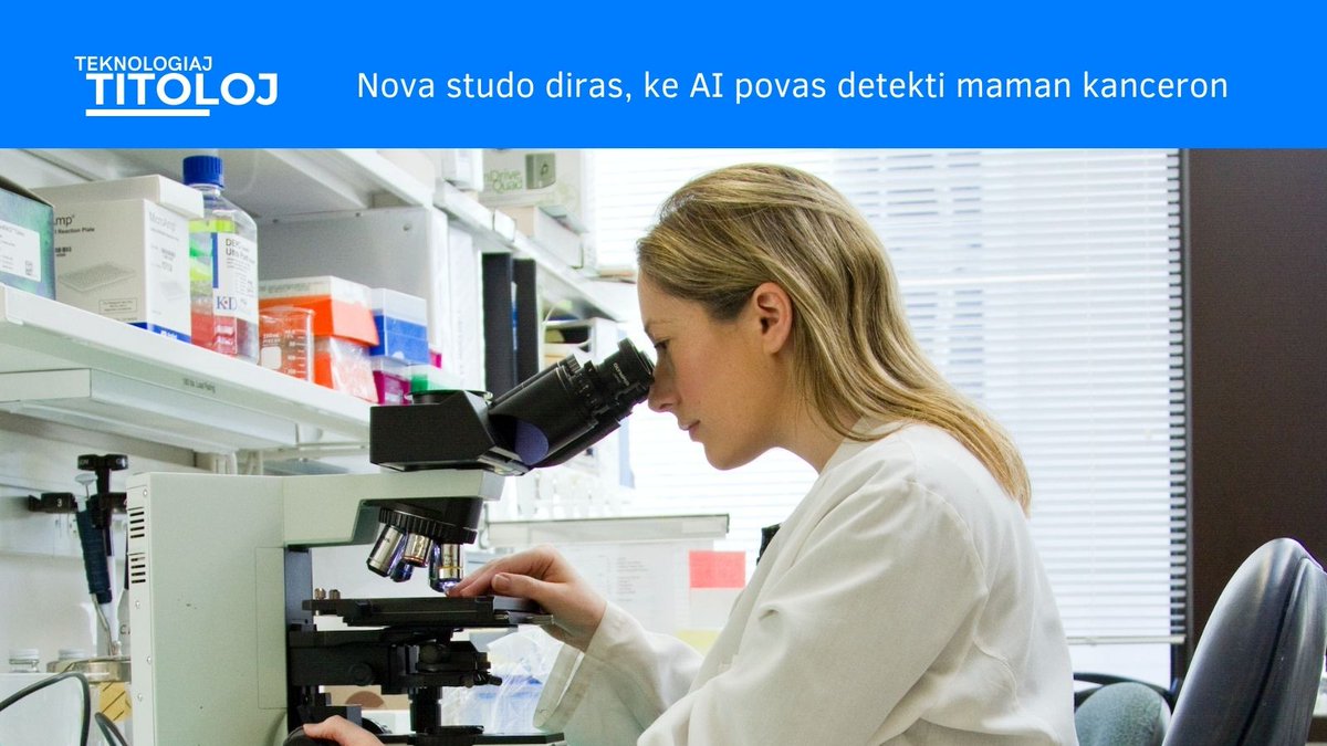 tektitoloj's tweet photo. Nova studo diras, ke AI povas detekti maman kanceron per mamografioj je 20% pli alta rapideco ol homaj radiologoj. https://t.co/JIWGmHIfhJ