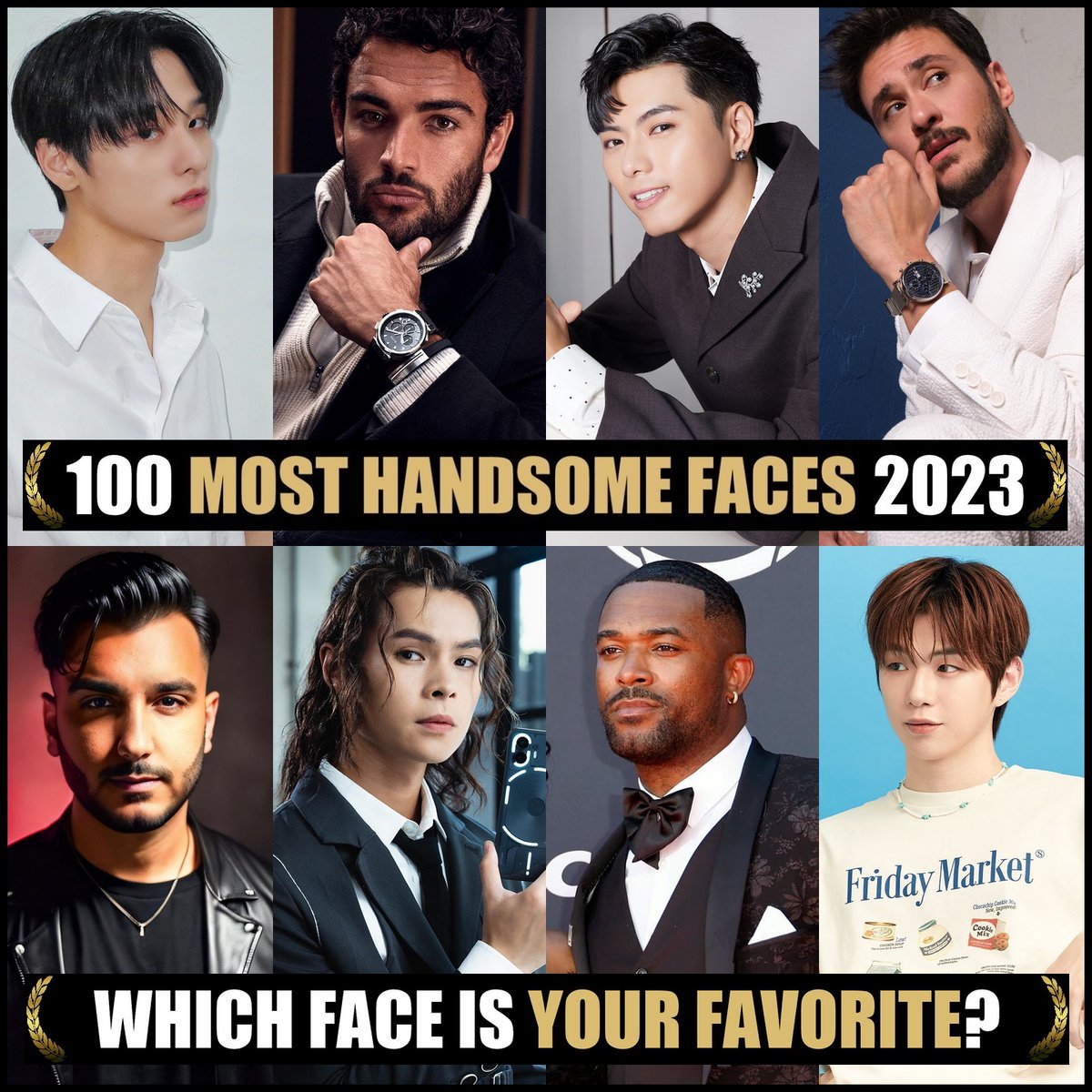 tccandler's tweet photo. Nominations for The 100 Most Handsome Faces of 2023. Congratulations to all! If you would like to nominate & vote, please join Patreon (Link Bio). #TCCandler #100faces2023 #JUYEON #THEBOYZ #matteoberrettini #deniskwok #anilaltan #tigeryau #mirror #montezford #wwe #KANGDANIEL https://t.co/EKZWIxfLTn
