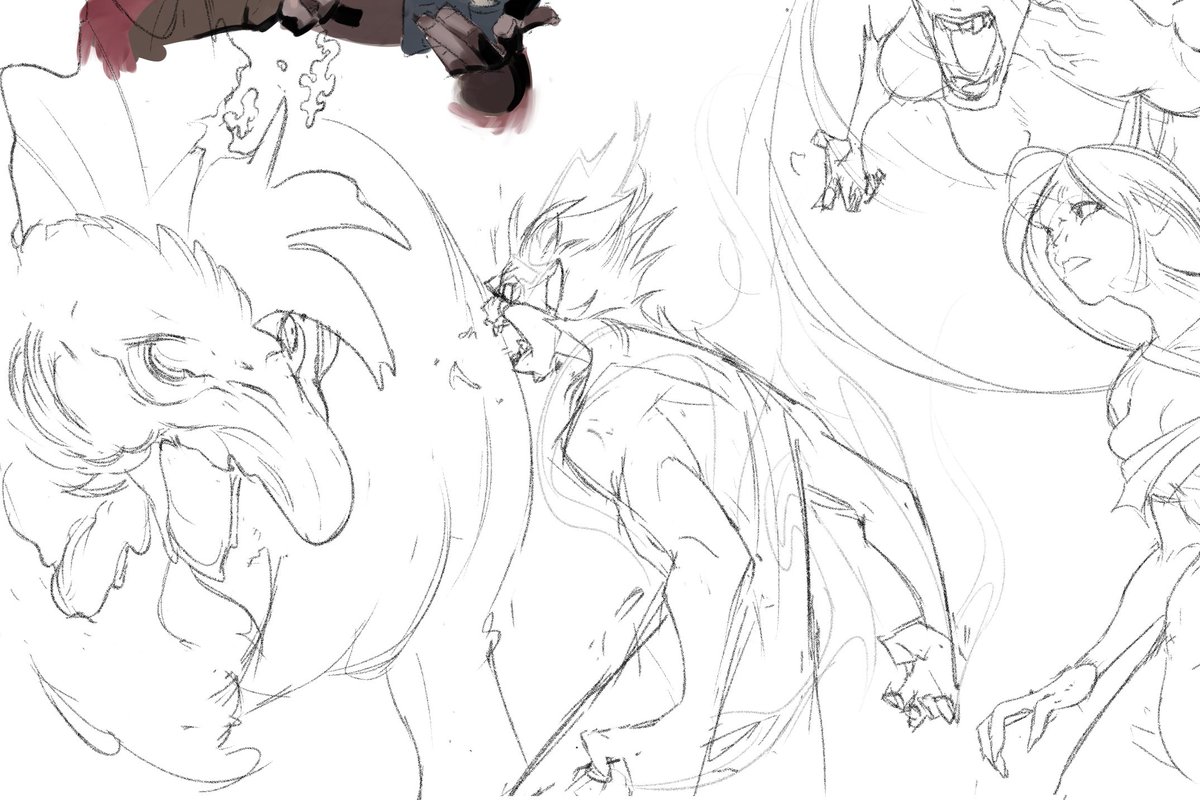 fearthebugman's tweet photo. Stupid ass monkey people WIP They are like Saiyans + Traditional Barbarians + Monster Hunter  #dungeonsanddragons #fantasy #dragonballz #barbarians #DnD  #dnd5e #dndart #comic #ComicArt #comicbook #sketch #art #drawing #characterdesign #dndcharacterart  #monkeys https://t.co/2B7B8kfNeb