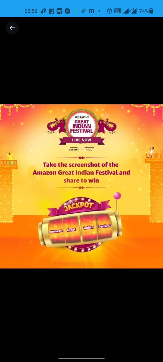 @amazonIN Hey I take screen shot #AmazonGreatIndianFestival
#amazonseliya