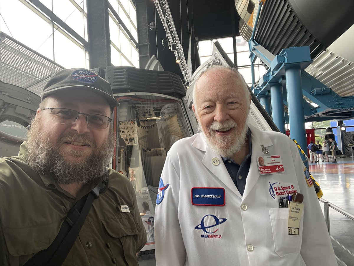 w4www_raker's tweet photo. Bob is the kind of docent you want at @RocketCenterUSA. Great to talk with, incredibly knowledgeable and down right funny if you ask him the right questions. #SaturnV #docent #RocketEngineer https://t.co/P54L1nogup