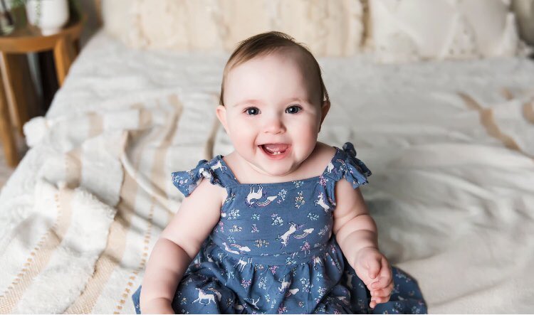 jaceeontv's tweet photo. 13-month-old Madelyn Strader is from Evansville — she’s also fighting the battle of her life against brain cancer. 

Tune in to @14News at 6 tonight to hear the full story. https://t.co/aBKNax0sah