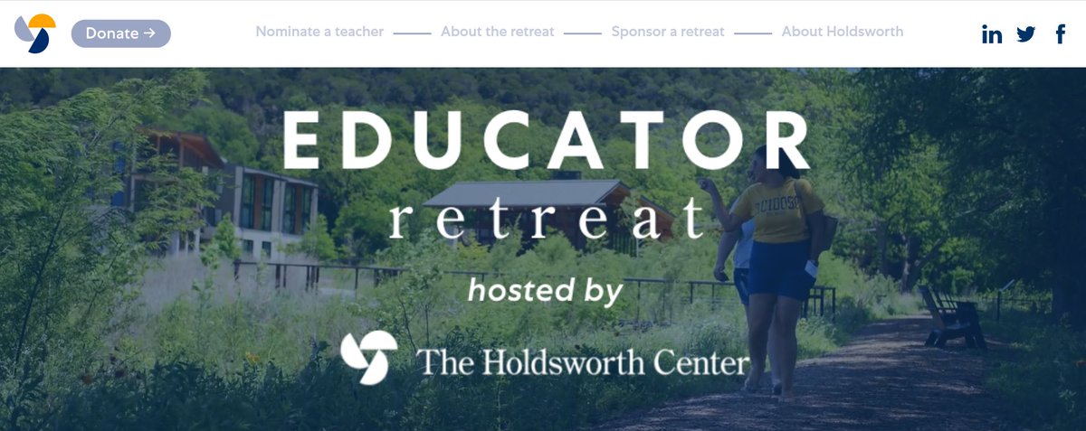 Sharing ... You can nominate your teacher self or another teacher (from the Austin or San Antonio area); that you feel would love to go to this retreat. 😊stories.holdsworthcenter.org/educator-retre…