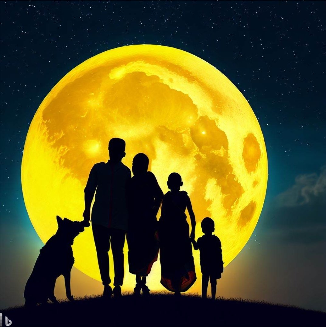 paularakkal's tweet photo. I worked with Microsoft AI to come up with an image of an Indian family standing on a hill, silhouetted against the sturgeon moon, yesterday night.
#aiart #aiartcommunity #aiartwork #Al #ai
#microsoftAl #AlforGood #MicrosoftBing #dalle
#dalle2art #india #paulsarakkal https://t.co/6mAyrdCjVL