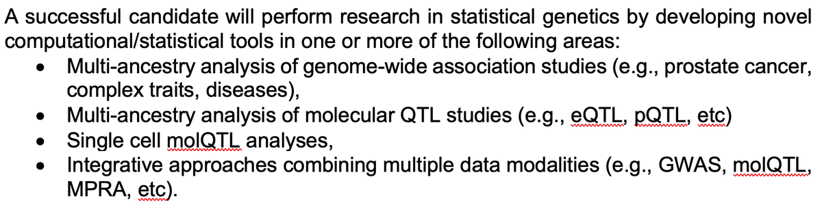 🌴I am looking to hire a postdoctoral researcher to perform methods work in statgen starting this coming academic year. 🌴

Candidates ideally should have a quantitative background and/or genetics background, but neither are required.

Please reach out here or through email