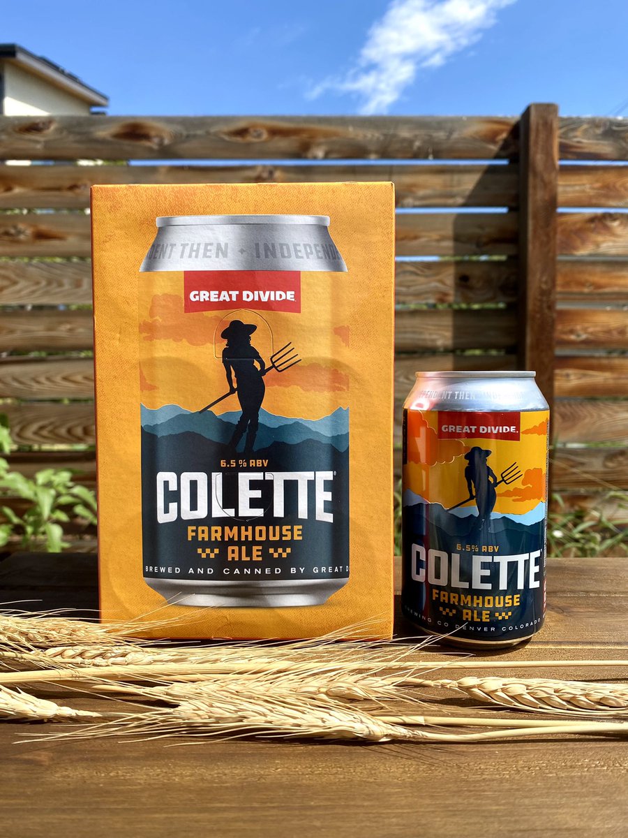 Brewed with barley, wheat, &amp; rice and fermented at high temperatures with four different yeast strains, Colette is a fruity &amp; slightly tart farmhouse ale that makes the perfect late summer refresher. ☀️🌾
