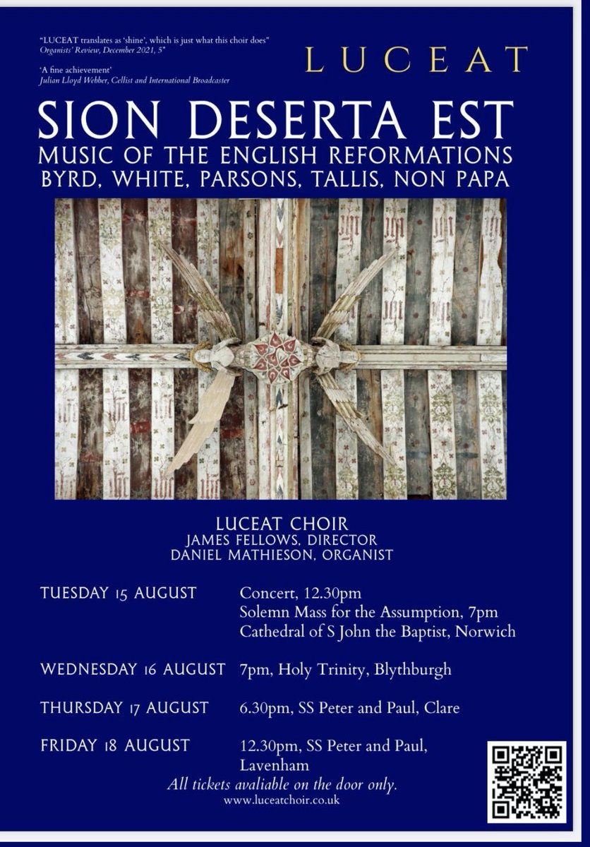 LuceatChoir's tweet photo. Perfect timing:
#ClassicalMusic is trending on X or is it Twitter(?) Whatever name you know this platform by, you can now view our #EastAnglia tour dates and timings! It promises to be a wonderful programme of English Reformation music- perfect for #twitterstorians #emthings https://t.co/YnGykJU0m6