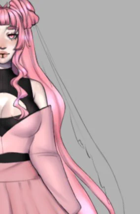 More work from today! Kinda like the way things looks for now hehe ☆ #wip #vtuber #Live2DWIP