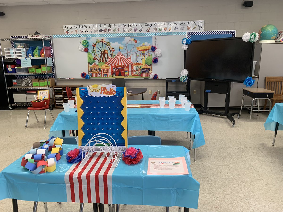 Setting up our social skills carnival for the last week of extended school! Can’t wait to see the students’ reactions next week 😊 <a href="/TuffyTigers/">Taft Early Learning Center</a>