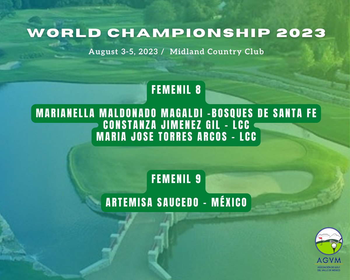 AGVM1's tweet image. #AGVM | ¡Mucha suerte! A los jugadores de la AGVM, en el "World Championship 2023", torneo de #USKidsGolf ⛳👏

tournaments.uskidsgolf.com/tournaments/wo…

#Golf #agradecimiento #frases #InfantilesJuveniles #Torneos #Golfistas #OrgulloAGVM #GolfistaMexicano
#OrgulloDeMéxico #Inspiración #golfistas