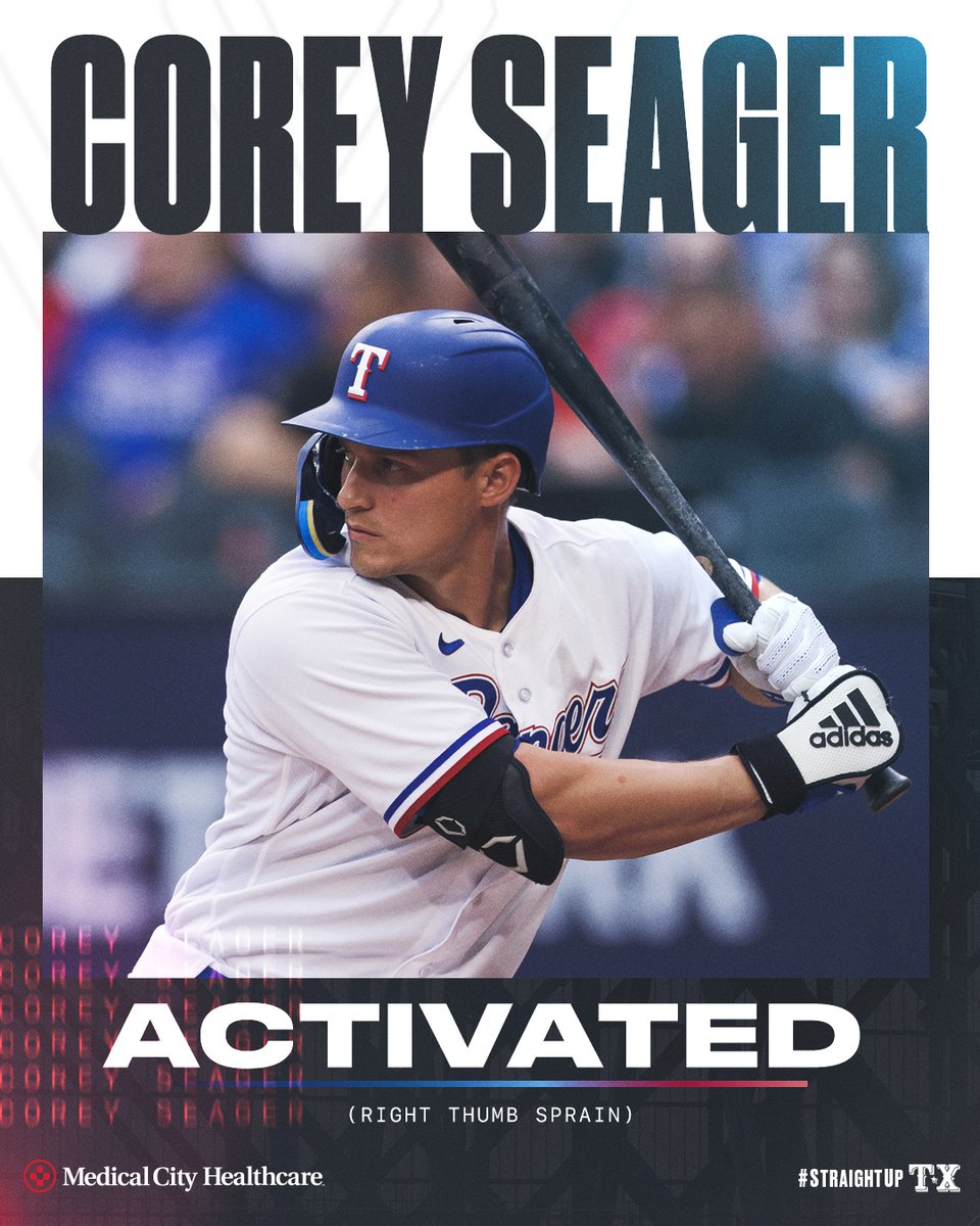 Rangers's tweet photo. Corey's back in the house! https://t.co/9AM1xfKVj5