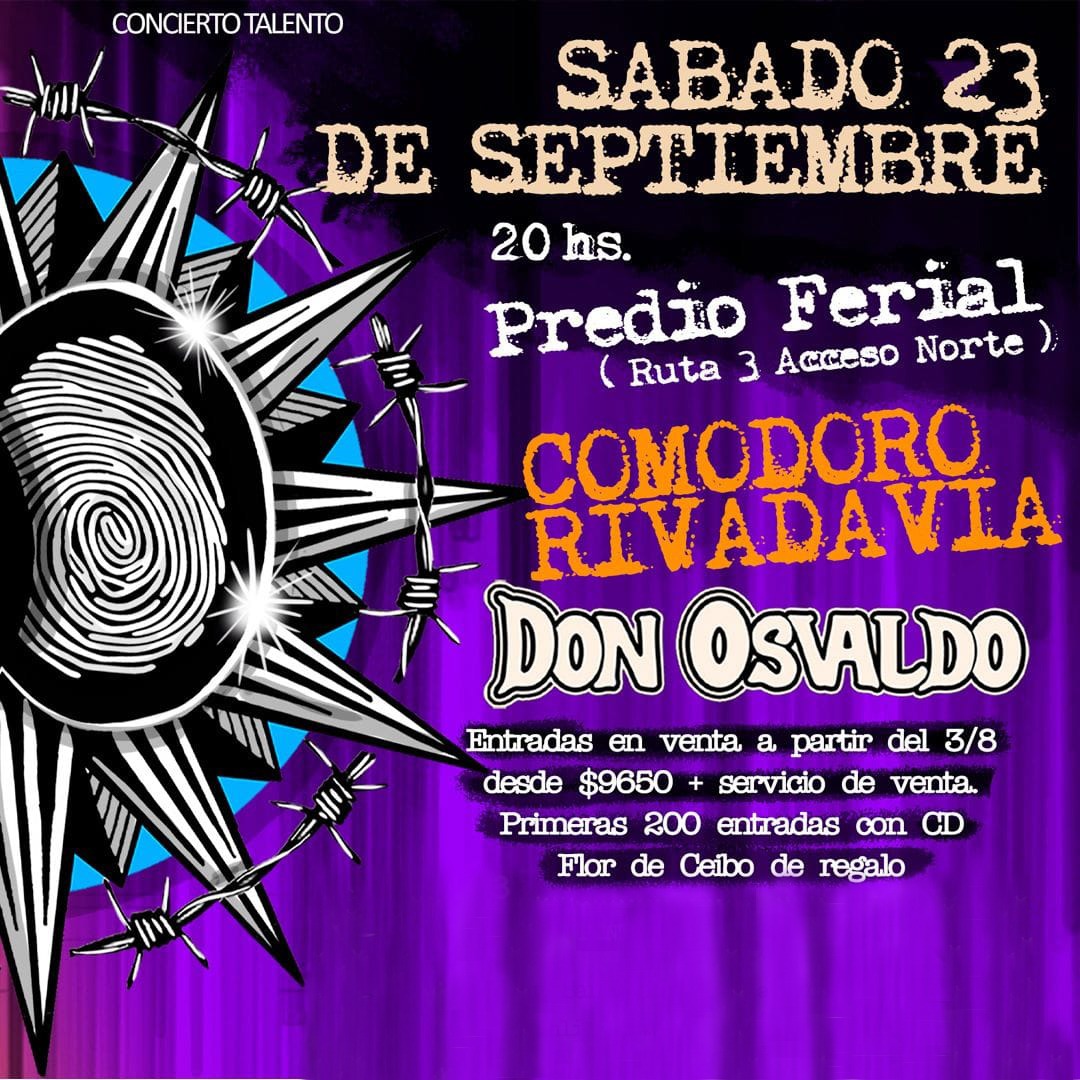 CDMProducciones's tweet photo. Despues de mas de 5 años regresa por segunda vez a la ciudad la banda que tanto nos pidieron en # Comodoro https://t.co/pV79ofzYYR