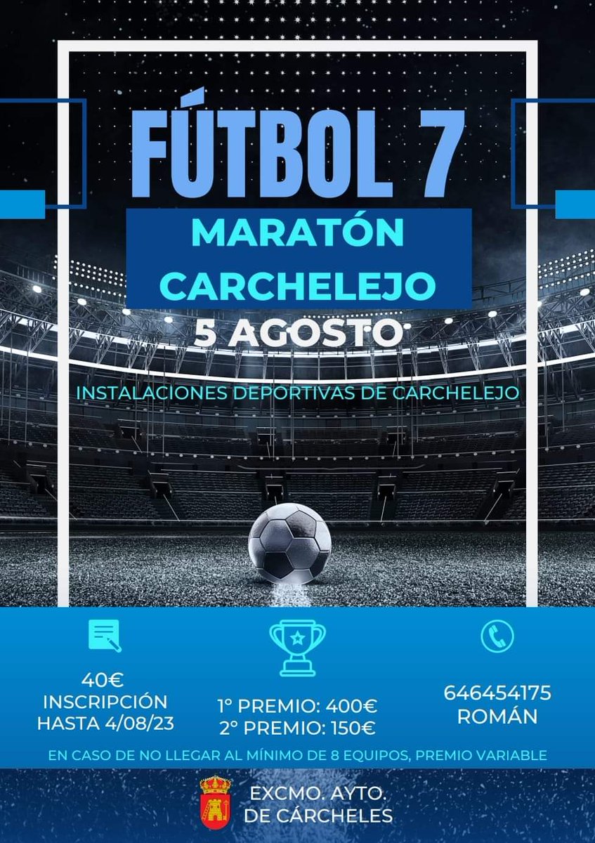 El día 5 de agosto siempre tienes una cita con la Maratón de fútbol 7 de Cárcheles y más si está amenizada por <a href="/ADLosviernes/">AD Los Viernes</a> , si quieres pasar un buen rato te esperamos en el servicio de barra con precios populares. ¡¡ No te lo pierdas !!