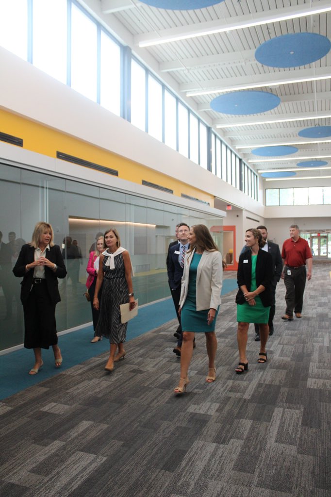 VickieMurillo's tweet photo. We were proud to welcome @IAGovernor Reynolds today for a sneak peek tour of our new Anne E. Nelson Early Learning Center, home to the state's first innovative birth-4 year old public school program. Opening August 28th! @CBCommSchools @IADeptofEd #Partners #MoreOpportunities https://t.co/pqvx2g17BF