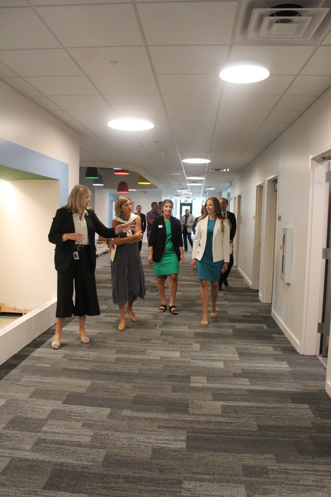 VickieMurillo's tweet photo. We were proud to welcome @IAGovernor Reynolds today for a sneak peek tour of our new Anne E. Nelson Early Learning Center, home to the state's first innovative birth-4 year old public school program. Opening August 28th! @CBCommSchools @IADeptofEd #Partners #MoreOpportunities https://t.co/pqvx2g17BF