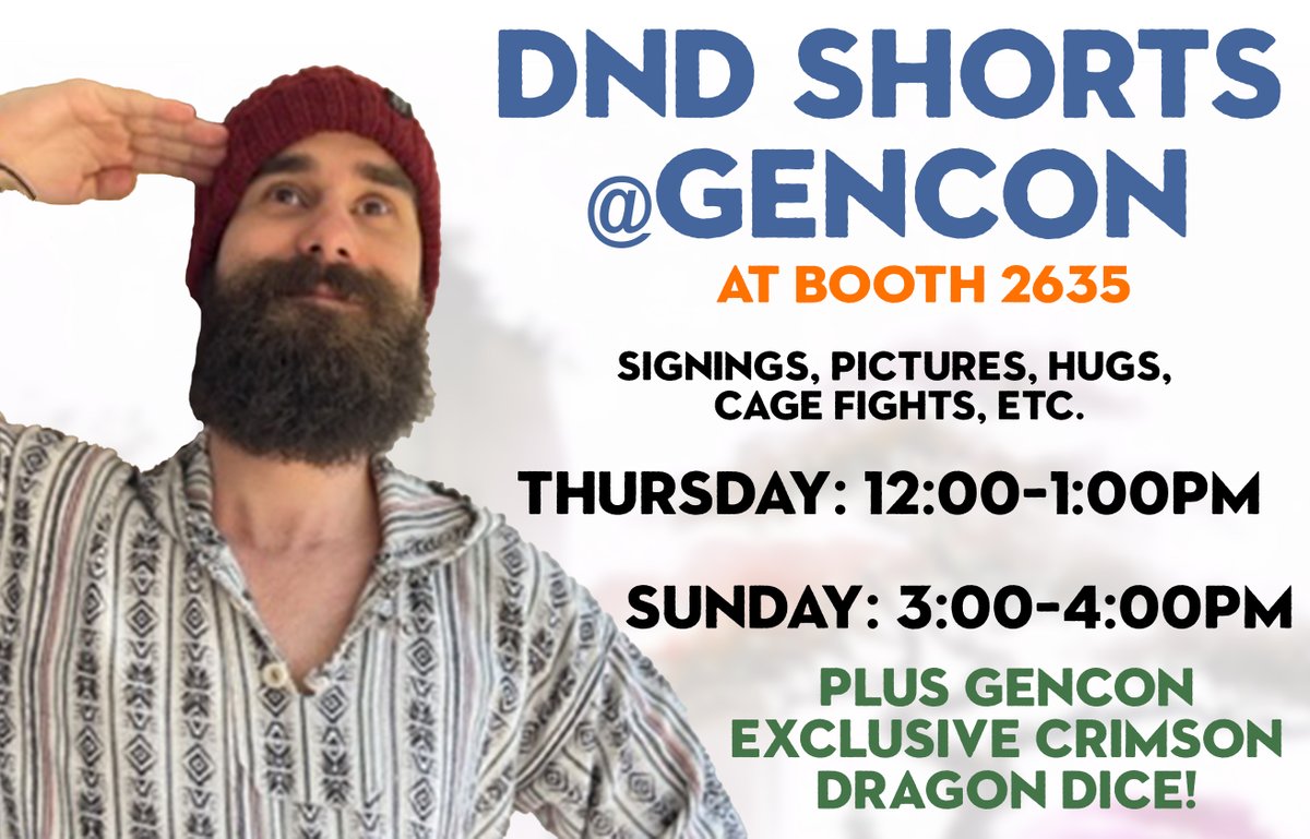 I'm at GenCon this week! Come say hi at booth 2635 if you're around, or if you find me on the floor wandering around when I inevitably get lost #GenCon2023